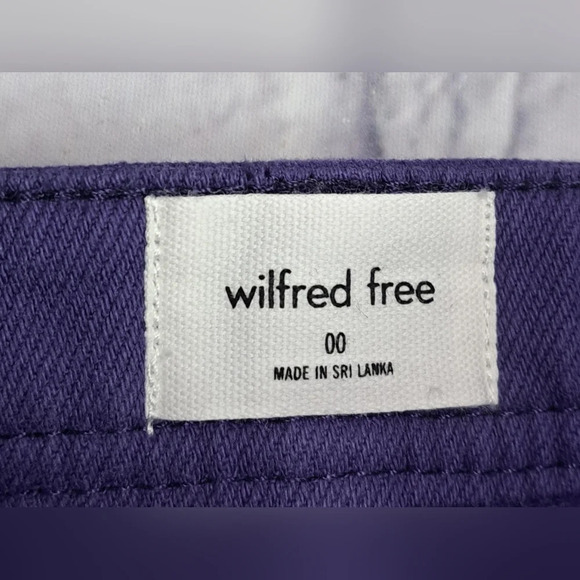 NWT Wilfred New Modern Utility Pants Mid Rise Straight Leg Deep Violet Size 00 - Picture 6 of 11